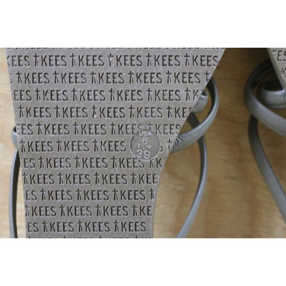 Tkees Sandals Womens 8 Green Vegan Leather Sloane Slip Ons New - Picture 8 of 8